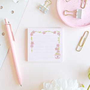 The Rosy Redhead Cute Sticky Notes Stationery Plant