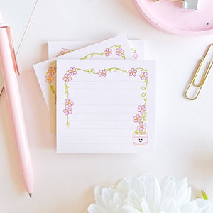 The Rosy Redhead Cute Sticky Notes Stationery Plant