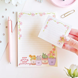 The Rosy Redhead Cute Sticky Notes Notepad Stationery Plant