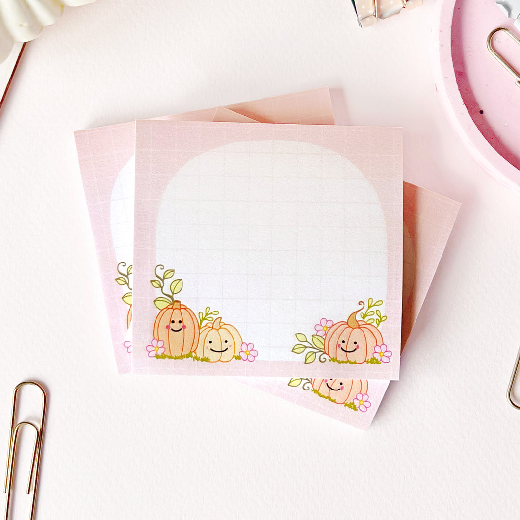 The-Rosy-Redhead-Cute-Fall-Halloween-Pumpkin-Sticky-Note-Notepad
