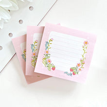 Load image into Gallery viewer, Sticky-Notes-Strawberry-Patch-Cute-Floral-Spring-Stationery