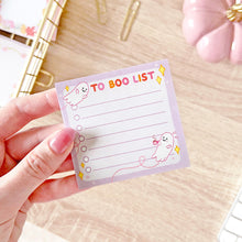 Load image into Gallery viewer, The Rosy Redhead Spooky Cute Halloween To Boo List Sticky Notes Notepad
