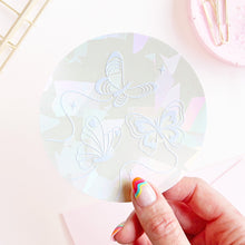 Load image into Gallery viewer, The Rosy Redhead Suncatcher Decal Rainbow Butterflies