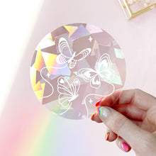 Load image into Gallery viewer, The Rosy Redhead Suncatcher Decal Rainbow Butterflies