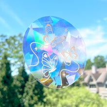 Load image into Gallery viewer, The Rosy Redhead Suncatcher Decal Rainbow Butterflies