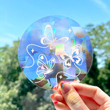 Load image into Gallery viewer, The Rosy Redhead Suncatcher Decal Rainbow Butterflies