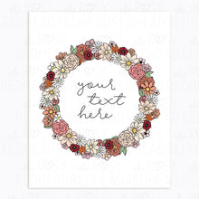 Load image into Gallery viewer, The-Rosy-Redhead-Art-Print-Floral Wreath-Custom-Fall Decor