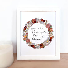 Load image into Gallery viewer, The-Rosy-Redhead-Art-Print-Floral Wreath-Custom-Fall