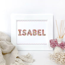 Load image into Gallery viewer, The Rosy Redhead-Art-Floral Alphabet-Custom Print-Bedroom-Pink