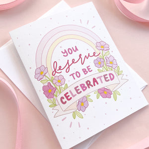 The Rosy Redhead Greeting Card floral celebration
