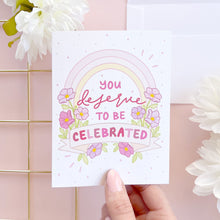 Load image into Gallery viewer, The Rosy Redhead Greeting Card cute floral celebration