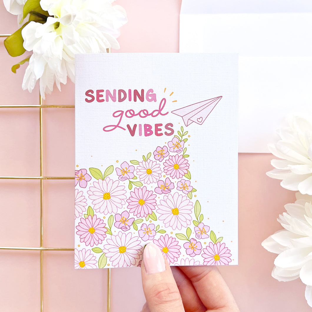 The Rosy Redhead Greeting Card floral sending good vibes