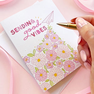 The Rosy Redhead Greeting Card floral sending good vibes