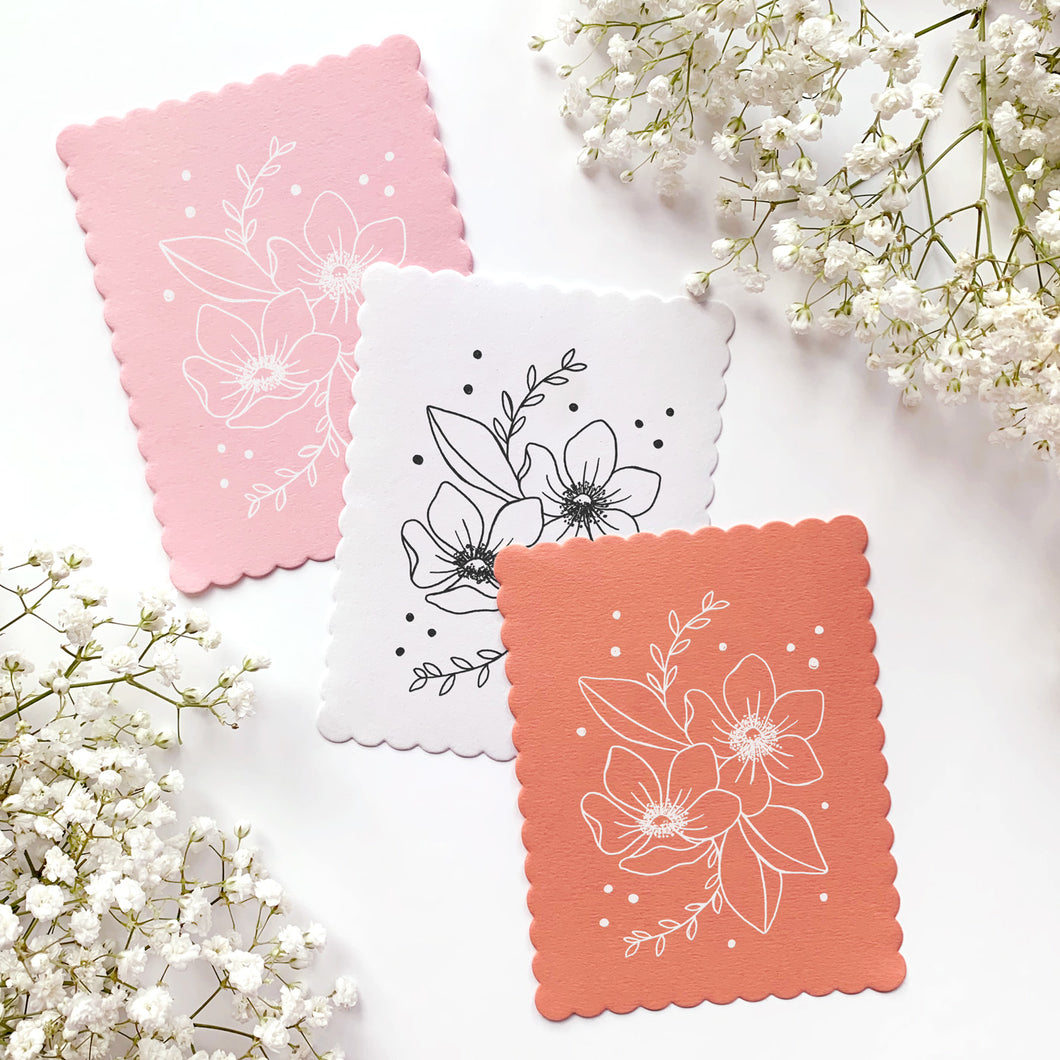 HAND DRAWN NOTE CARDS – Fun Florals