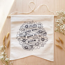 Load image into Gallery viewer, The Rosy Redhead-Hanging Canvas-Floral Bloom Positivity Banner