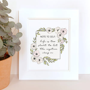 The Rosy Redhead-Positive Print-Floral-Note to self