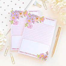 Load image into Gallery viewer, The Rosy Redhead Floral Notepad Bundle  Edit alt text
