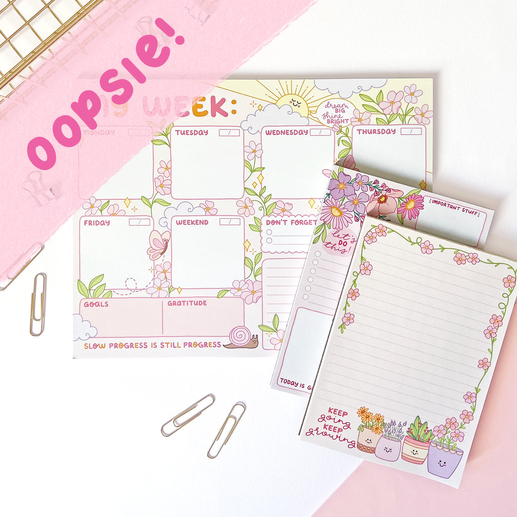 the rosy redhead stationery notepads