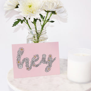 The Rosy Redhead Floral Hey Cute Pink Print