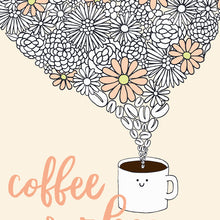 Load image into Gallery viewer, The Rosy Redhead Coffee Quote Cute print
