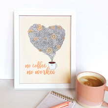 Load image into Gallery viewer, The Rosy Redhead Coffee Quote Cute print