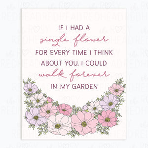 Floral Garden Illustration Quote Print Claudia Grandi