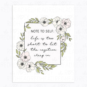 The Rosy Redhead-Positive Print-Floral-Note to self