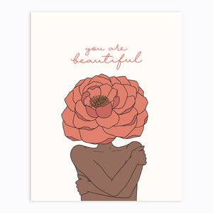 The Rosy Redhead-Self Love-Floral art-Gallery Wall Print