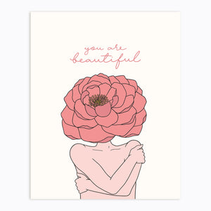 The Rosy Redhead-Self Love-Floral art-Gallery Wall Print