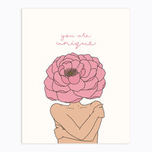 Load image into Gallery viewer, The Rosy Redhead-Self Love-Floral art-Gallery Wall Print