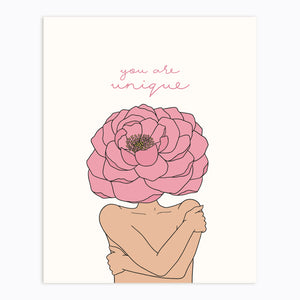 The Rosy Redhead-Self Love-Floral art-Gallery Wall Print