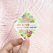 Load image into Gallery viewer, The Rosy Redhead Be Kind Drink Water Hydration waterproof sticker