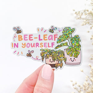 The Rosy Redhead-Believe-cute-Motivational-waterproof-sticker