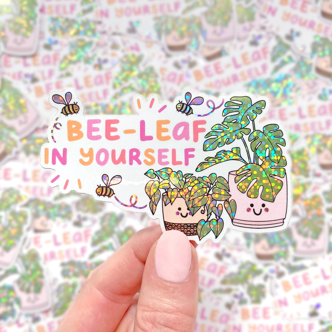 The Rosy Redhead-Believe-cute-Motivational-waterproof-sticker