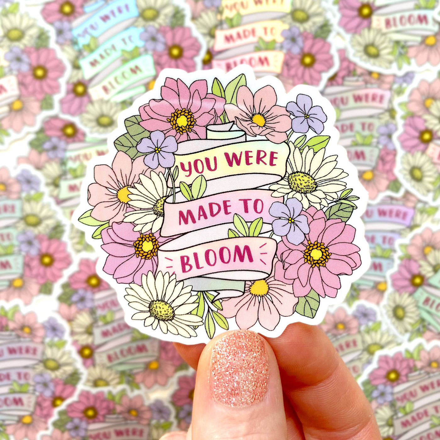 The Rosy Redhead  WATERPROOF STICKER: You Were Made To Bloom