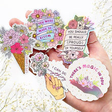 Load image into Gallery viewer, The Rosy Redhead Holographic waterproof stickers