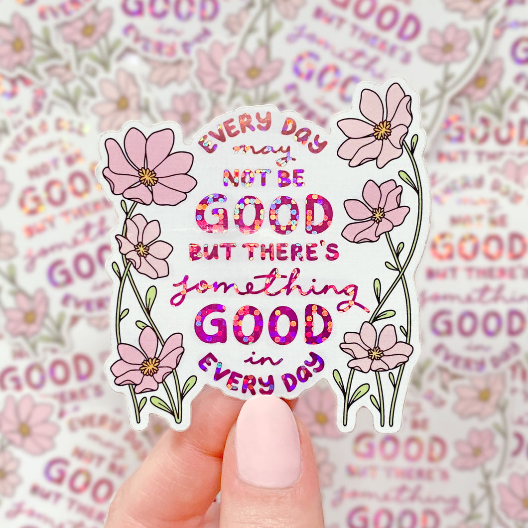 The Rosy Redhead-waterproof-positive-sticker-good every day