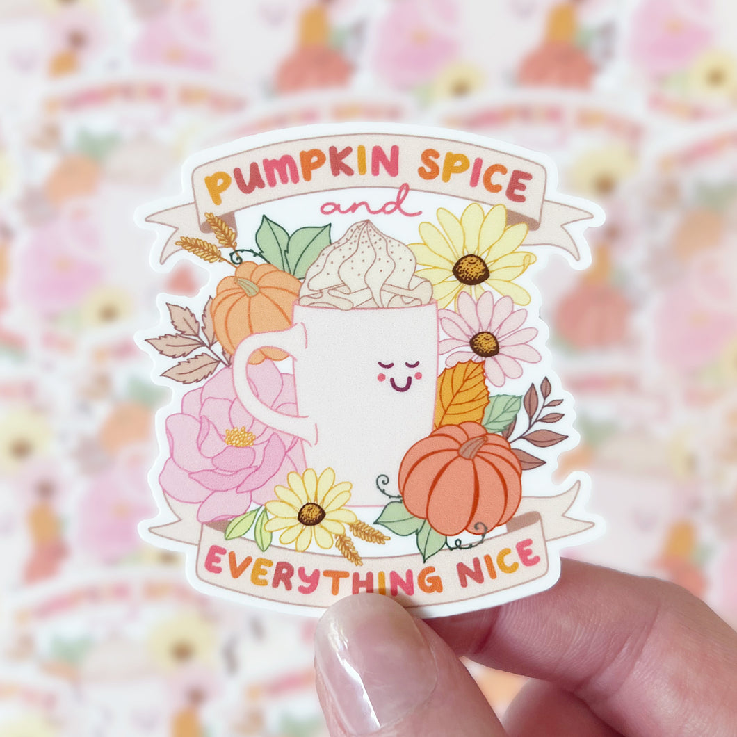 The Rosy Redhead Pumpkin Spice Cute waterproof sticker