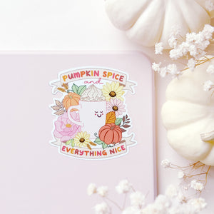 The Rosy Redhead Pumpkin Spice Cute waterproof sticker