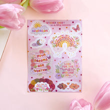 Load image into Gallery viewer, The Rosy Redhead-cute waterproof sticker sheet glitter