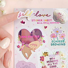 Load image into Gallery viewer, The Rosy Redhead Sticker Sheet Self Love