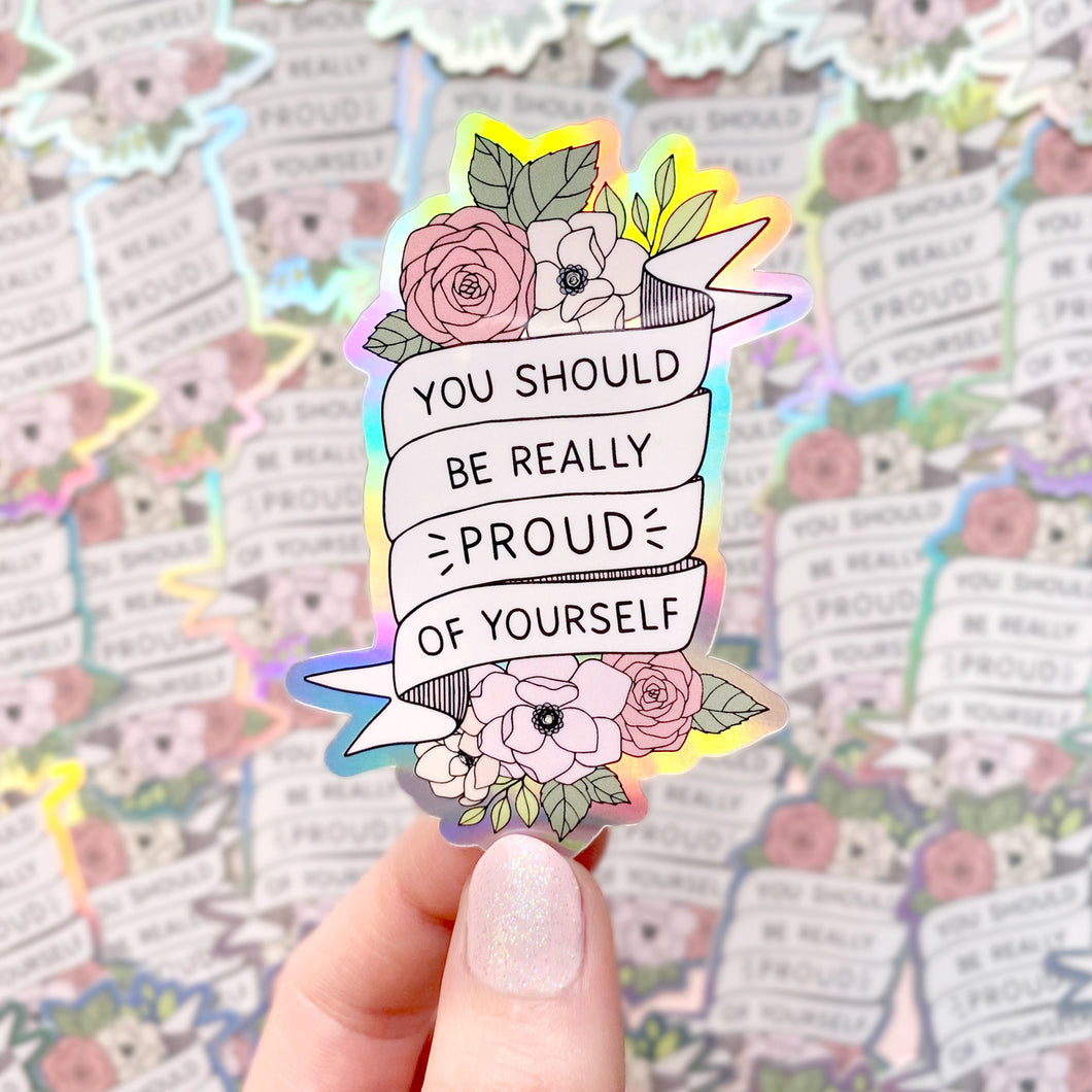 Be Proud of Your Progress Vinyl Waterproof Sticker 