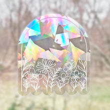Load image into Gallery viewer, The Rosy Redhead Floral Suncatcher rainbow window decal