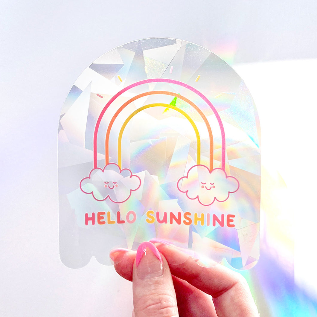 The Rosy Redhead Suncatcher Window Decal Rainbow Happy