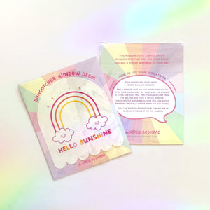The Rosy Redhead Suncatcher packaging