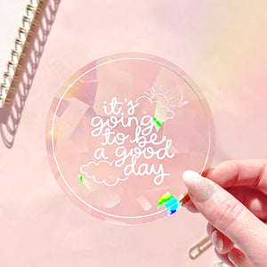 The Rosy Redhead Suncatcher Decal Positive Quote Rainbows