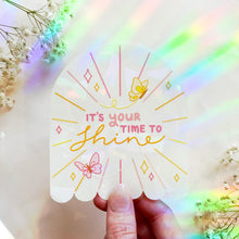 Load image into Gallery viewer, The Rosy Redhead-Suncatcher window decal rainbow maker positivity