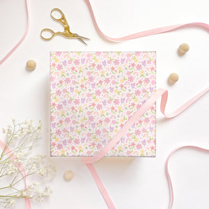 The Rosy Redhead Wrapping Paper floral fun funfetti gift wrap